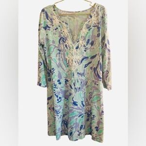 Lilly Pulitzer Tee-Shirt Dress with White Accents
